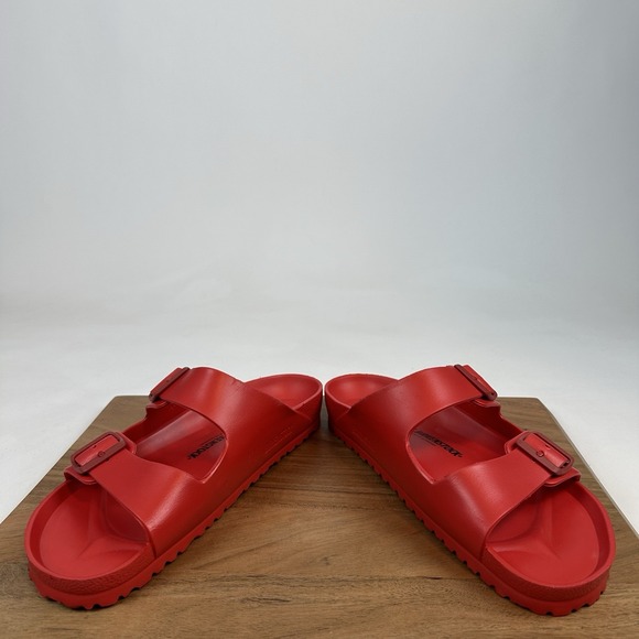 New Mens Birkenstock Arizona Waterproof Slide Sandals Red EU 45 Reg US 12/12.5 - Picture 3 of 8